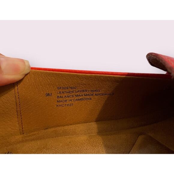 Sofft Women's Leather Allie Penny Loafers Orange Red Leather Size 9M NEW NICE - Picture 7 of 10